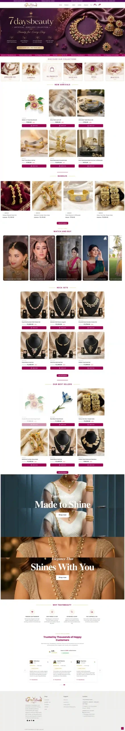 7DaysBeauty eCommerce Website Preview